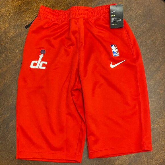 NWT Washington Wizards Team Issued NBA Nike Red White Workout Shorts Medium